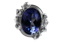 Ring Sapphire Sterling silver 925 Vintage craft vrc100s